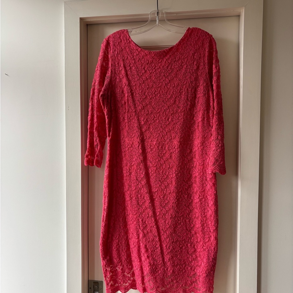 Elegant Pink Lace Dress
